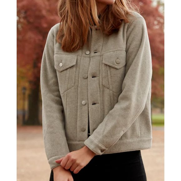 Jason Scott Jackets & Blazers - Jason Scott Trucker  Japanese fleece Jacket Oatmeal‎ Women size M-L